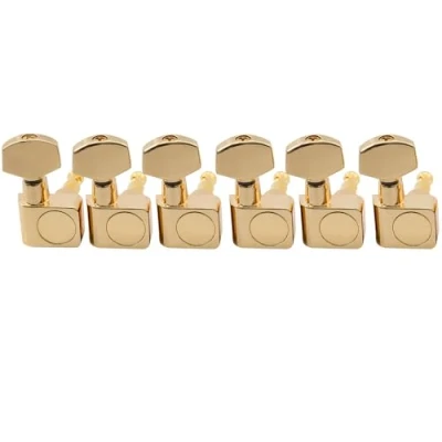 Imagen de Musiclily Pro 6 en Línea 2 pins Clavijas Afinadoras Clavijeros de Repuesto para Guitarra Fender Strat/Tele, Oro