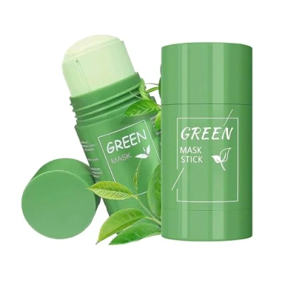 Imagen de 2 Pack green Mask Stick, Máscara de té Verde, Mascarilla Limpiadora Facial, tea deep cleanser mask, Arcilla Verde,Hidratar Piel