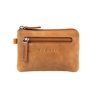Imagen de Bugatti Volo Llavero Monedero, Estuche para Llaves de Cuero Cognac