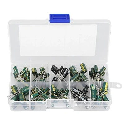 Imagen de Condensadores electrolíticos 10 valores 100 piezas de audio 10V 63V 10uf 470uf High Grade