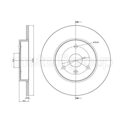 Imagen de Disco de freno METELLI 23 0943C