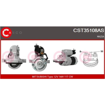 Imagen de CASCO CST35108AS Motor de arranque 12V 1kW 11 CPS0079 M8 82mm MAZDA: 6 Berlina, 3 Hatchback, Hatchback