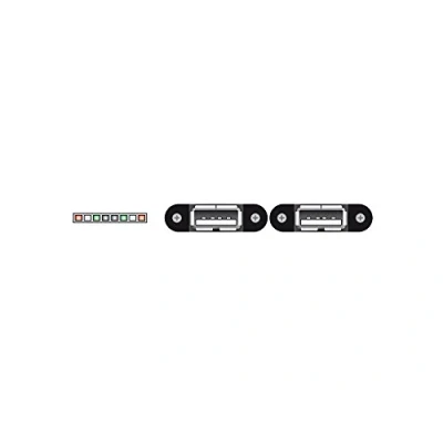 Imagen de Delock 84839 0.25m 2 X Usb A Negro Cable Cables
