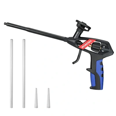 Imagen de WORKPRO Pistola Espuma Poliuretano,Pistola para Profesional, Poliuretano Recubierta de PTFE, con Boquilla Cobre, Rellenar y Sellar Proyectos Bricolaje