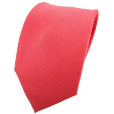Imagen de TigerTie Corbata rojo rosé salmón monocromo 100% poliéster