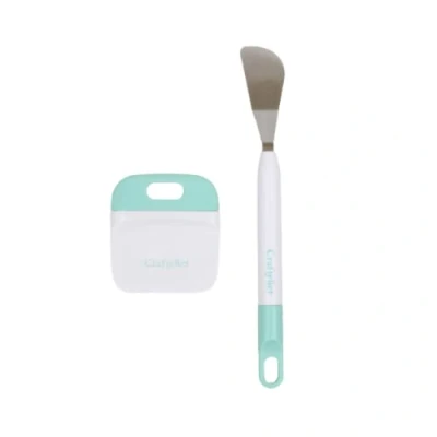 Imagen de Craftelier Set de Espátula y Raspador Herramientas Esenciales para Trabajar con Diversos Materiales Scrapbooking otras Manualidades como Vinilo Papel Color Blanco Turquesa