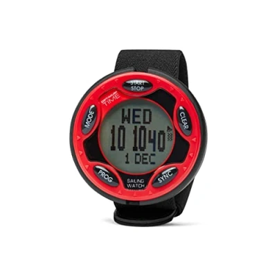 Imagen de Optimum Time Series 14 Reloj Recargable para Vela Ligera y Rojo Unisex Caja Grande de ABS Azul Oscuro 68 mm