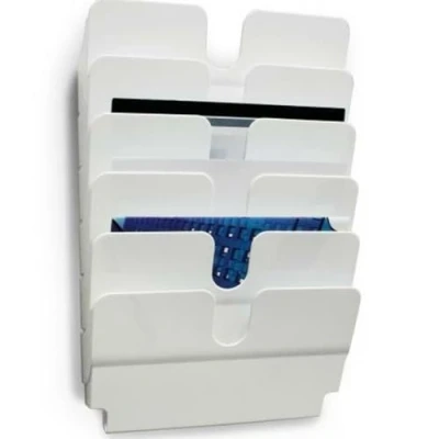 Imagen de Durable 1700014011 Juego de dispensadores folletos (Flexiplus 6 landscape, A4) 1 juego, blanco