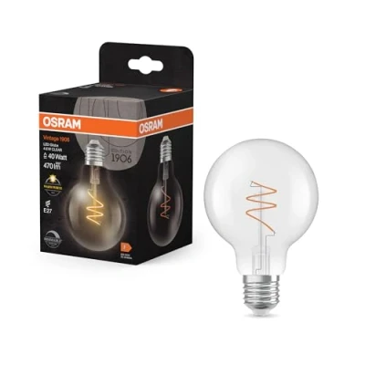 Imagen de OSRAM LED Vintage G80 E27 4,6W 927 Filamento en espiral claro atenuable