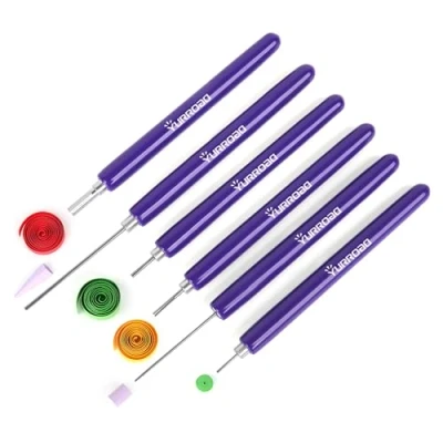Imagen de YURROAD Herramientas Quilling, 6pcs Quilling Tools, Pluma Multifunción para Enrollar Papel Filigrana, pen, Slotted Tool