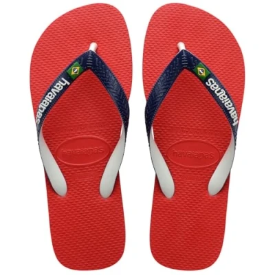 Imagen de Havaianas Brasil Mix, Chanclas, para Unisex bebé, Rojo Rubí, 23/24 EU