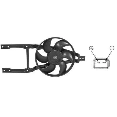 Imagen de VAN WEZEL 1758746 Ventilador de radiador con bastidor (armazón) electromotor FIAT: Seicento / 600 Hatchback, Cinquecento