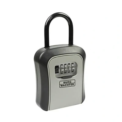 Imagen de BURG WÄCHTER Caja de Seguridad para Llaves con aro Desmontable, Key Safe 50 SB, Fundición Zinc a presión, Negro/Gris