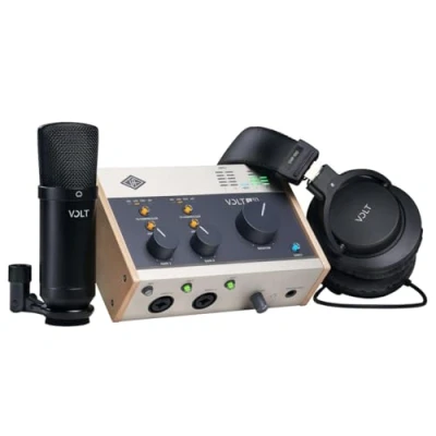 Imagen de Universal audio Volt 276 Studio Pack para grabar, podcasting y streaming con interfaz USB, micrófono, auriculares, software de esencial