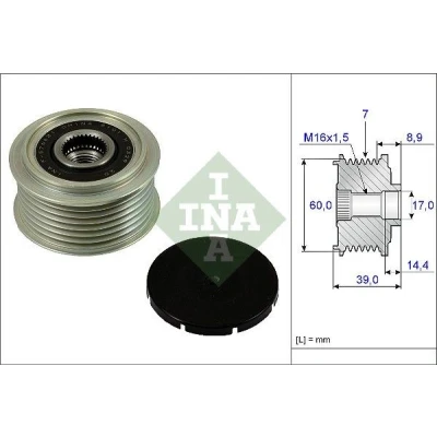 Imagen de INA 535 0245 10 Rueda Libre Alternador se requiere herramiente especial para montaje