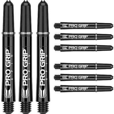 Imagen de Target Darts 3 x Conjuntos de Negro Pro Grip Spin Dardos Stems Intermedio 9 in Total