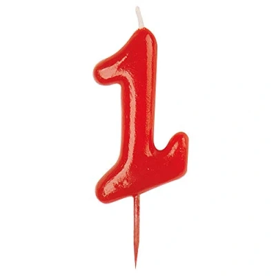 Imagen de Dekora vela de cumpleaños numero 1.