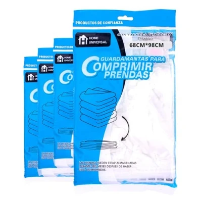 Imagen de HUSL Bolsa de Almacenamiento al Vacío compresión Transparente Bolsas Comprimir Ropa Proteccion contra Polvo, Acaros, Polillas, etc. (L (68 * 98CM))
