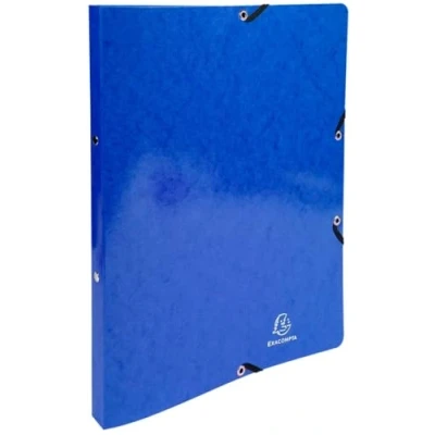 Imagen de Exacompta Carpeta de anillas iderama A4 con elástico 15 mm 2 Laminado, cartón manila, color azul oscuro