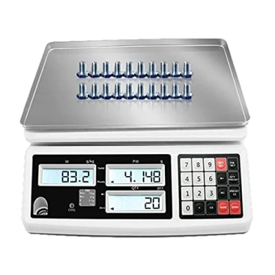 Imagen de Báscula de conteo para Piezas y Monedas Industrial Laboratorio 30 kg 1 g 15 0,5 Balanza Digital pesaje Gramos (tamaño: g)