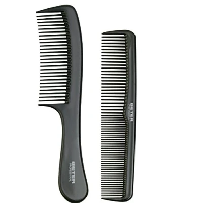 Imagen de Beter peines de pelo profesionales, pack 2 ABS, peine con mango y bolsillo