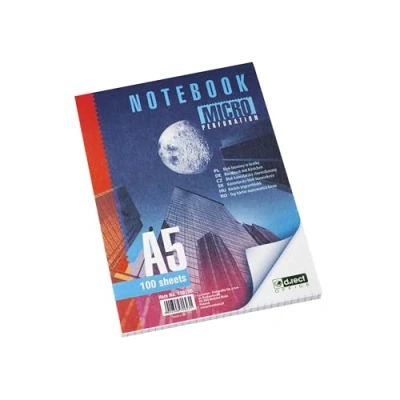 Imagen de D.RECT Bloc de cartas con microperforado notas cuadriculado 70 g/m² A5 100 hojas