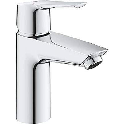 Imagen de Grohe Start QuickFix Grifo de lavabo monomando M (vaciador automático, menor consumo agua, instalación rápida, altura 165mm), cromo, 24166003