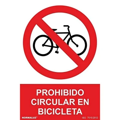 Imagen de Señal de Prohibido cicular en bicicleta SEKURECO skrc