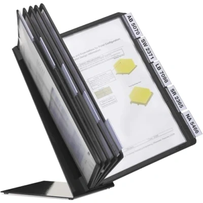 Imagen de Durable 557001 Sistema de paneles visualización escritorio (Vario Table 10, con 10 A4) negro