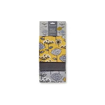 Imagen de Cooksmart Paño de Cocina, Algodón, Amarillo Mostaza, tamaño único