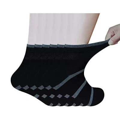 Imagen de Yomandamor Calcetines de bambú sin costuras para diabéticos hombre con parte superior suave, 6 pares tallas 11 Reino Unido.