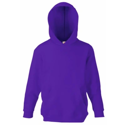Imagen de Sudadera con capucha para niños (unisex), de la marca Fruit of the Loom, color violeta, tamaño 12 13 años