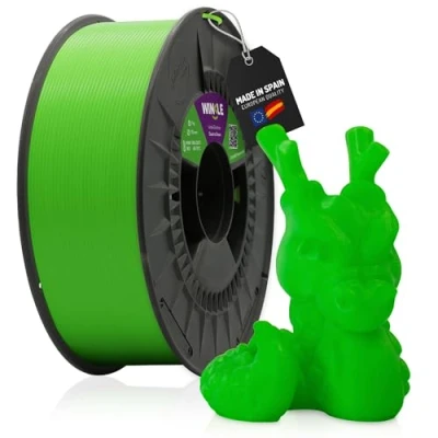 Imagen de WINKLE Filamento PLA HD Fluorescente Verde Eléctrico Impresora 3D 2,85mm 1kg Precisión Dimensional Aspecto Fluor Bobina