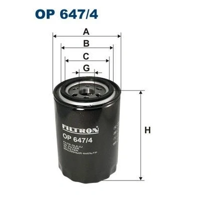 Imagen de FILTRON OP 647/4 Filtro de aceite M 22 X 1.5 enroscable
