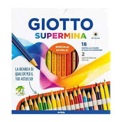 Imagen de Giotto Fila Pastelli Supermina Ast 18 +2 Matite Lyra Temagraph In Grafite