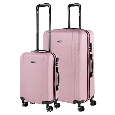 Imagen de ITACA Maletas de Viaje Juego 4 Ruedas Ligeras. Candado combinacion, Rosa