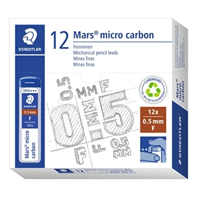 Imagen de STAEDTLER 250 05 F VE Minas finas de grafito, 0.5 mm