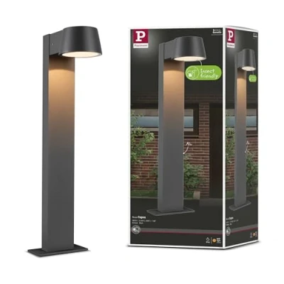 Imagen de Paulmann 94715 Luminaria ext. LED baliza Capea resp. con los insectos IP44 500mm 2200K 6W 450lm 230V 98 negro, aluminio, luz dorada, jardín