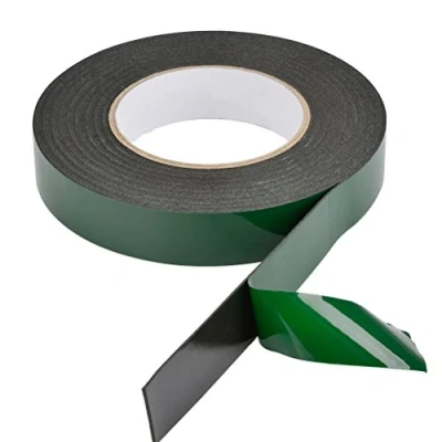Imagen de TIMESETL Cinta Adhesiva de Doble Cara 10m x 25mm Negra Espuma Montaje Rollo Adhesive Reparación Impermeable con Adhesión Extra Fuerte