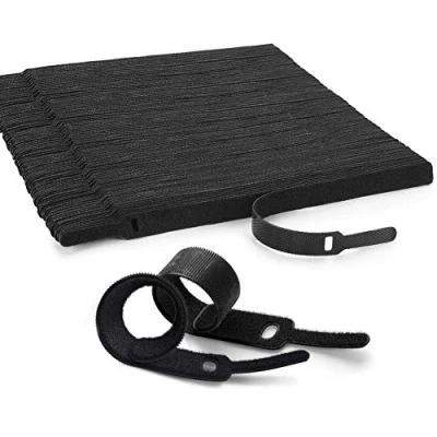 Imagen de YIXISI 100 Pcs Reutilizables Ataduras Cables, Gancho y Bucle Correas, Cable Correas Set, Organizador de Cables para en Hogar, Oficina Coche
