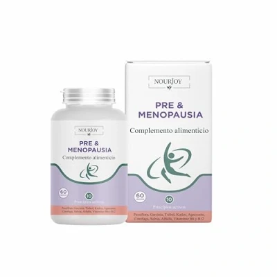 Imagen de Complemento Alimenticio menopausia 60 Capsulas para Sudoración excesiva y sofocos en la Contiene Cimicífuga Kudzu Trébol Rojo Passiflora Garcinia