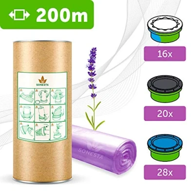 Imagen de 200m. ECO Recarga compatible Tommee Tippee TEC,Twist &amp; Click, Simplee Angel para Contenedor de Pañales Fragancia lavanda Anti olor +