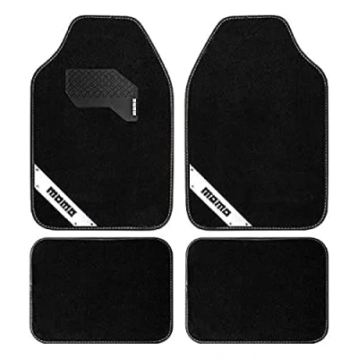 Imagen de MOMO Set Completo DE 4 Piezas ALFOMBRAS 012 UNIVERSALES Negro/Blanco