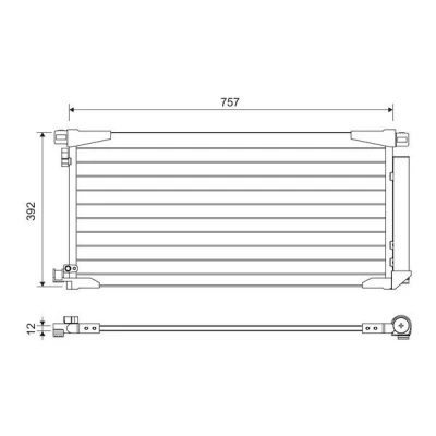 Imagen de VALEO 822607 Condensador con secador Aluminio 392 TOYOTA: Auris Hatchback