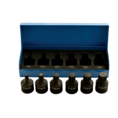 Imagen de Laser 4939 Impact Spline Socket bit Set 1/2&quot; D 6pc