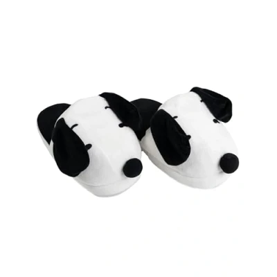 Imagen de The Peanuts Snoopy 3D Zapatillas de estar por casa con orejas flotantes para hombre y mujer, unisex, color blanco negro, Blanco, 35/37 EU