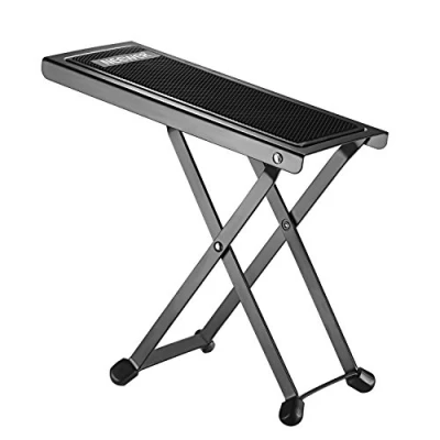 Imagen de Neewer NW001 Reposapiés Pedal de Hierro Sólido Robusto Reposar con 4 Casquillos Extremo Altura Fija Posiciones y Pad para Guitarra Flamenco Acústica o Eléctrica(Negro)