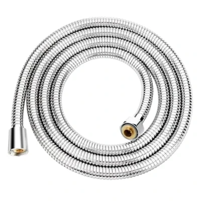 Imagen de manguera de ducha flexible 1,5 m, acero inoxidable, antitorceduras, antiexplosión, conector latón universal repuesto cable tubería metal
