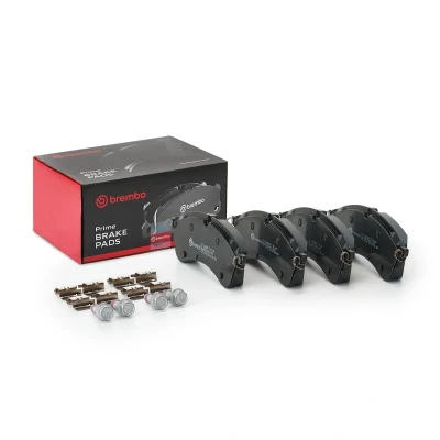Imagen de BREMBO P 85 168 Juego de pastillas freno preparado para indicador desgaste con tornillos pinza accesorios VOLKSWAGEN: Crafter Bus