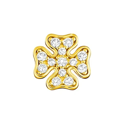 Imagen de THOMAS SABO Pendientes Individuales con Forma de Trébol en Plata Chapada Oro H2215 414 14, Amarillo